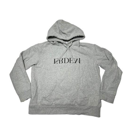 Erdem X H&M Grey Long Sleeve Fleece Hooded Sweater Size Small - Picture 1 of 10